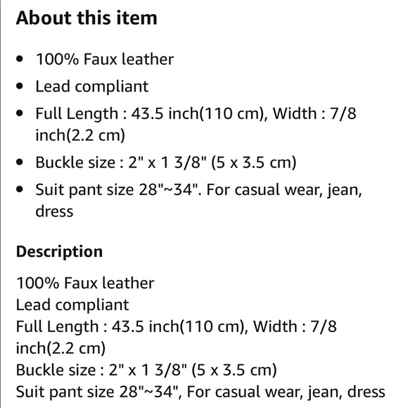 Women’s Faux Leather Taupe Belt Silver Double O - Picture 6 of 6